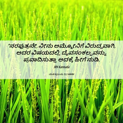 Picture 06 - ಯೆಹೆಜ್ಕೇಲನು 25:2 KANIRV - “ನರಪುತ್ರನೇ, ನೀನು - Bible Verse Picture