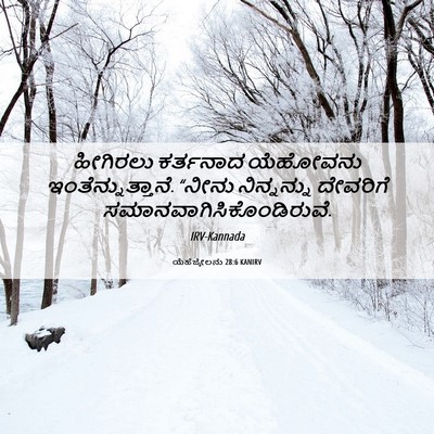 Picture 06 - ಯೆಹೆಜ್ಕೇಲನು 28:6 KANIRV - ಹೀಗಿರಲು ಕರ್ತನಾದ - Bible Verse Picture