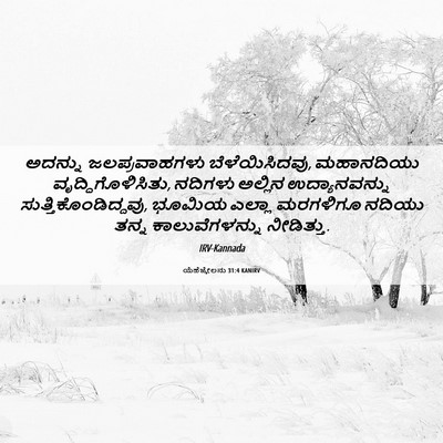 Picture 06 - ಯೆಹೆಜ್ಕೇಲನು 31:4 KANIRV - ಅದನ್ನು - Bible Verse Picture