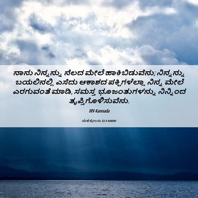 Picture 06 - ಯೆಹೆಜ್ಕೇಲನು 32:4 KANIRV - ನಾನು ನಿನ್ನನ್ನು - Bible Verse Picture