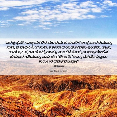 Picture 06 - ಯೆಹೆಜ್ಕೇಲನು 34:2 KANIRV - “ನರಪುತ್ರನೇ, - Bible Verse Picture