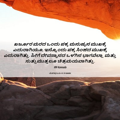 Picture 06 - ಯೆಹೆಜ್ಕೇಲನು 41:19 KANIRV - ಖರ್ಜೂರ ಮರದ ಒಂದು - Bible Verse Picture