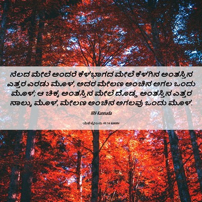 Picture 06 - ಯೆಹೆಜ್ಕೇಲನು 43:14 KANIRV - ನೆಲದ ಮೇಲೆ ಅಂದರೆ - Bible Verse Picture