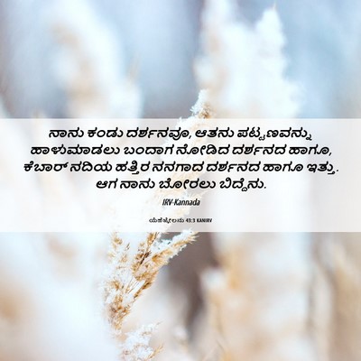 Picture 06 - ಯೆಹೆಜ್ಕೇಲನು 43:3 KANIRV - ನಾನು ಕಂಡು ದರ್ಶನವೂ, - Bible Verse Picture