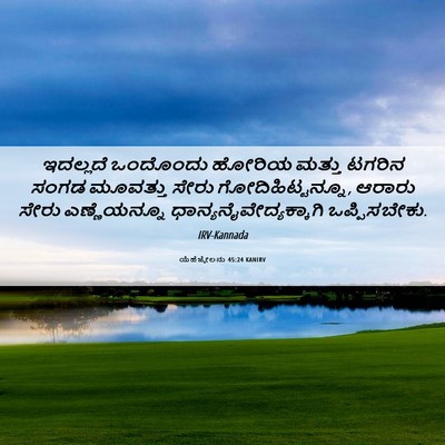 Picture 06 - ಯೆಹೆಜ್ಕೇಲನು 45:24 KANIRV - ಇದಲ್ಲದೆ ಒಂದೊಂದು - Bible Verse Picture