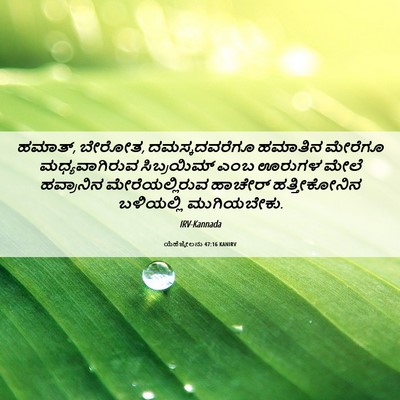 Picture 06 - ಯೆಹೆಜ್ಕೇಲನು 47:16 KANIRV - ಹಮಾತ್, ಬೇರೋತ, - Bible Verse Picture