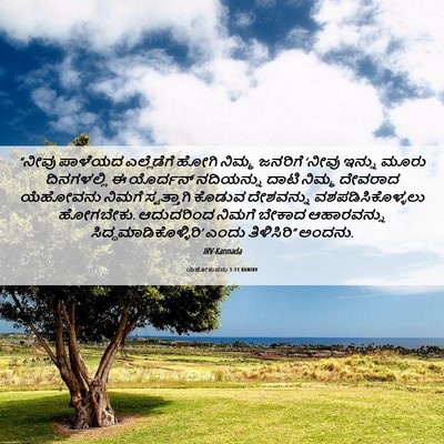 Picture 06 - ಯೆಹೋಶುವನು 1:11 KANIRV - “ನೀವು ಪಾಳೆಯದ - Bible Verse Picture