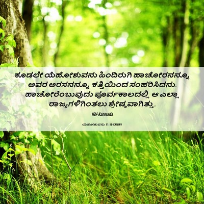 Picture 06 - ಯೆಹೋಶುವನು 11:10 KANIRV - ಕೂಡಲೇ ಯೆಹೋಶುವನು - Bible Verse Picture