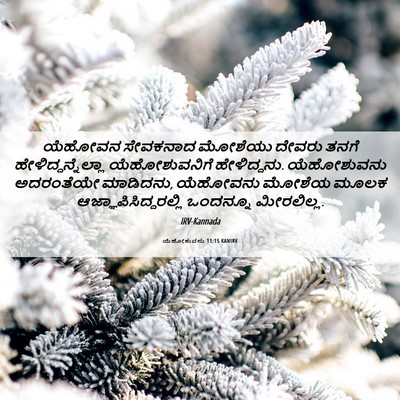 Picture 06 - ಯೆಹೋಶುವನು 11:15 KANIRV - ಯೆಹೋವನ ಸೇವಕನಾದ - Bible Verse Picture