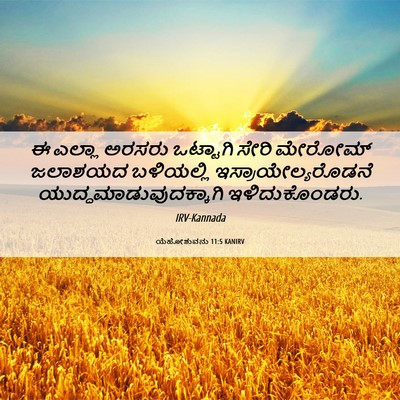Picture 06 - ಯೆಹೋಶುವನು 11:5 KANIRV - ಈ ಎಲ್ಲಾ ಅರಸರು - Bible Verse Picture