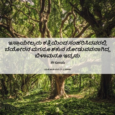 Picture 06 - ಯೆಹೋಶುವನು 13:22 KANIRV - ಇಸ್ರಾಯೇಲ್ಯರು - Bible Verse Picture
