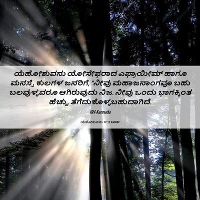 Picture 06 - ಯೆಹೋಶುವನು 17:17 KANIRV - ಯೆಹೋಶುವನು - Bible Verse Picture