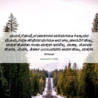 Picture 06 - ಯೆಹೋಶುವನು 17:3 KANIRV - ಮನಸ್ಸೆಗೆ ಹುಟ್ಟಿದ - Bible Verse Picture