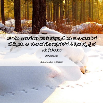 Picture 06 - ಯೆಹೋಶುವನು 19:32 KANIRV - ಚೀಟು ಆರನೆಯ ಸಾರಿ - Bible Verse Picture