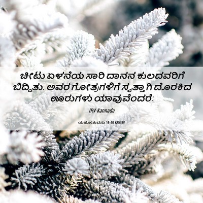 Picture 06 - ಯೆಹೋಶುವನು 19:40 KANIRV - ಚೀಟು ಏಳನೆಯ ಸಾರಿ - Bible Verse Picture