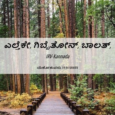 Picture 06 - ಯೆಹೋಶುವನು 19:44 KANIRV - ಎಲ್ತೆಕೇ, - Bible Verse Picture