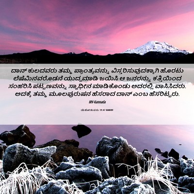 Picture 06 - ಯೆಹೋಶುವನು 19:47 KANIRV - ದಾನ್ ಕುಲದವರು ತಮ್ಮ - Bible Verse Picture
