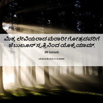 Picture 06 - ಯೆಹೋಶುವನು 21:34 KANIRV - ಮಿಕ್ಕ ಲೇವಿಯರಾದ - Bible Verse Picture