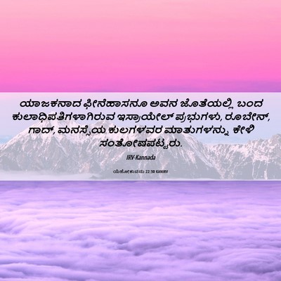 Picture 06 - ಯೆಹೋಶುವನು 22:30 KANIRV - ಯಾಜಕನಾದ ಫೀನೆಹಾಸನೂ - Bible Verse Picture