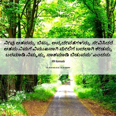 Picture 06 - ಯೆಹೋಶುವನು 24:20 KANIRV - ನೀವು ಆತನನ್ನು - Bible Verse Picture