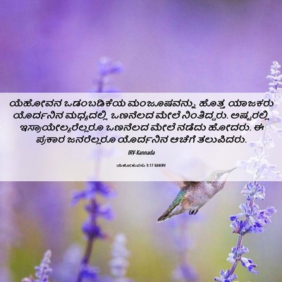 Picture 06 - ಯೆಹೋಶುವನು 3:17 KANIRV - ಯೆಹೋವನ ಒಡಂಬಡಿಕೆಯ - Bible Verse Picture