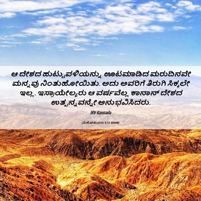 Picture 06 - ಯೆಹೋಶುವನು 5:12 KANIRV - ಆ ದೇಶದ - Bible Verse Picture