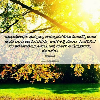 Picture 06 - ಯೆಹೋಶುವನು 8:24 KANIRV - ಇಸ್ರಾಯೇಲ್ಯರು - Bible Verse Picture