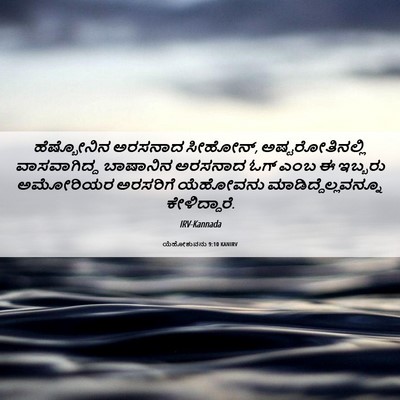 Picture 06 - ಯೆಹೋಶುವನು 9:10 KANIRV - ಹೆಷ್ಬೋನಿನ ಅರಸನಾದ - Bible Verse Picture