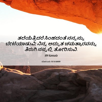 Picture 06 - ಯೋಬನು 10:16 KANIRV - ತಲೆಯೆತ್ತಿದರೆ - Bible Verse Picture
