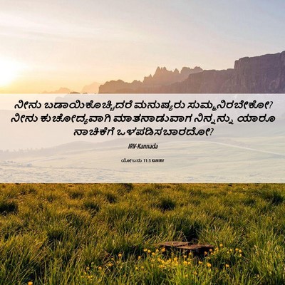 Picture 06 - ಯೋಬನು 11:3 KANIRV - ನೀನು - Bible Verse Picture