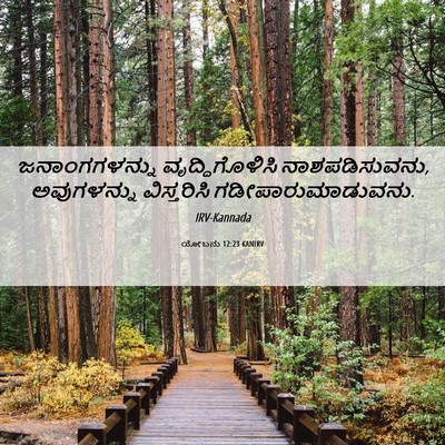 Picture 06 - ಯೋಬನು 12:23 KANIRV - ಜನಾಂಗಗಳನ್ನು - Bible Verse Picture