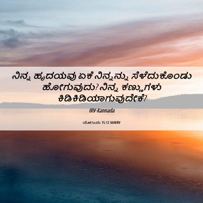 Picture 06 - ಯೋಬನು 15:12 KANIRV - ನಿನ್ನ ಹೃದಯವು ಏಕೆ - Bible Verse Picture