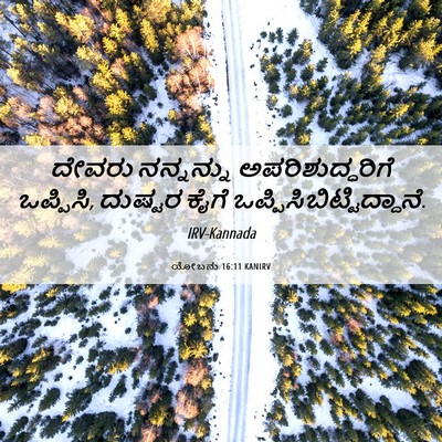 Picture 06 - ಯೋಬನು 16:11 KANIRV - ದೇವರು ನನ್ನನ್ನು - Bible Verse Picture