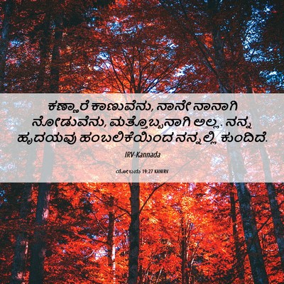 Picture 06 - ಯೋಬನು 19:27 KANIRV - ಕಣ್ಣಾರೆ ಕಾಣುವೆನು, - Bible Verse Picture