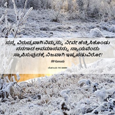Picture 06 - ಯೋಬನು 19:5 KANIRV - ನನ್ನ ವಿರುದ್ಧವಾಗಿ - Bible Verse Picture
