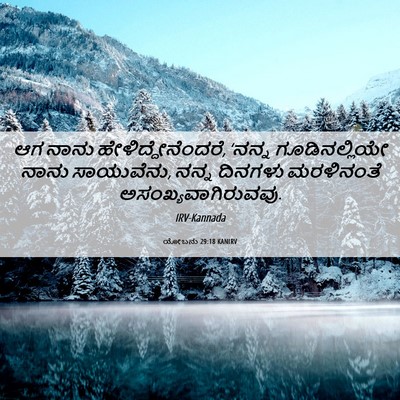 Picture 06 - ಯೋಬನು 29:18 KANIRV - ಆಗ ನಾನು - Bible Verse Picture