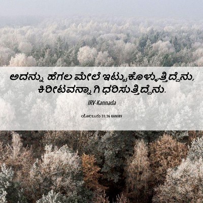 Picture 06 - ಯೋಬನು 31:36 KANIRV - ಅದನ್ನು ಹೆಗಲ ಮೇಲೆ - Bible Verse Picture
