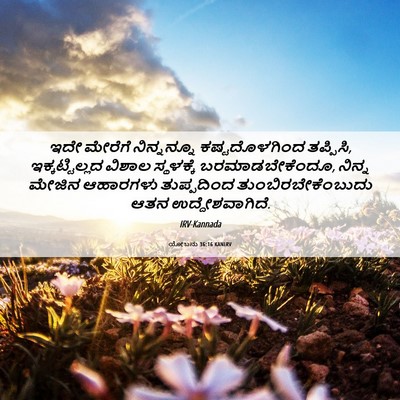 Picture 06 - ಯೋಬನು 36:16 KANIRV - ಇದೇ ಮೇರೆಗೆ - Bible Verse Picture