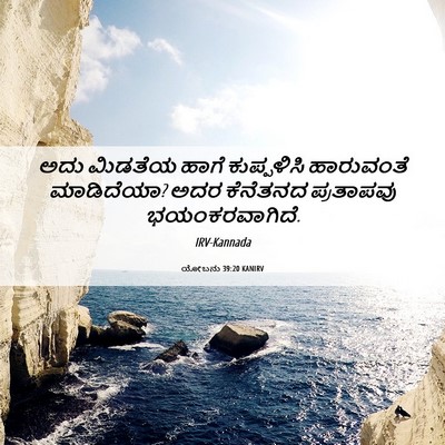 Picture 06 - ಯೋಬನು 39:20 KANIRV - ಅದು ಮಿಡತೆಯ ಹಾಗೆ - Bible Verse Picture