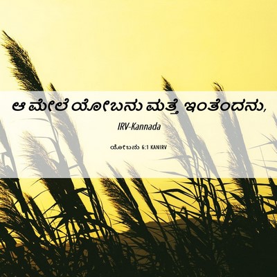 Picture 06 - ಯೋಬನು 6:1 KANIRV - ಆ ಮೇಲೆ ಯೋಬನು ಮತ್ತೆ - Bible Verse Picture