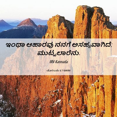 Picture 06 - ಯೋಬನು 6:7 KANIRV - ಇಂಥಾ ಆಹಾರವು ನನಗೆ - Bible Verse Picture
