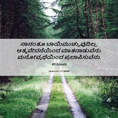 Picture 06 - ಯೋಬನು 7:11 KANIRV - ನಾನಂತೂ - Bible Verse Picture