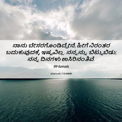 Picture 06 - ಯೋಬನು 7:16 KANIRV - ನಾನು - Bible Verse Picture