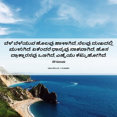 Picture 06 - ಯೋವೇಲನು 1:10 KANIRV - ಬೆಳೆ ಬೆಳೆಯುವ - Bible Verse Picture