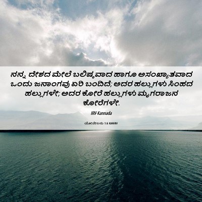 Picture 06 - ಯೋವೇಲನು 1:6 KANIRV - ನನ್ನ ದೇಶದ ಮೇಲೆ - Bible Verse Picture