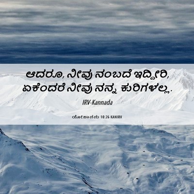 Picture 06 - ಯೋಹಾನನು 10:26 KANIRV - ಆದರೂ, ನೀವು ನಂಬದೆ - Bible Verse Picture