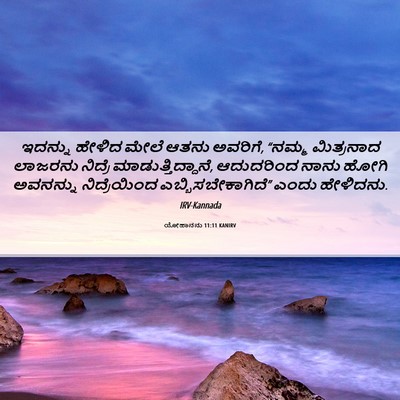 Picture 06 - ಯೋಹಾನನು 11:11 KANIRV - ಇದನ್ನು ಹೇಳಿದ ಮೇಲೆ - Bible Verse Picture