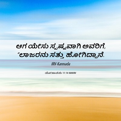 Picture 06 - ಯೋಹಾನನು 11:14 KANIRV - ಆಗ ಯೇಸು - Bible Verse Picture