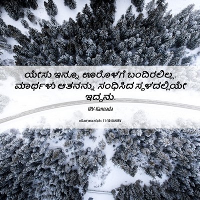 Picture 06 - ಯೋಹಾನನು 11:30 KANIRV - ಯೇಸು ಇನ್ನೂ ಊರೊಳಗೆ - Bible Verse Picture