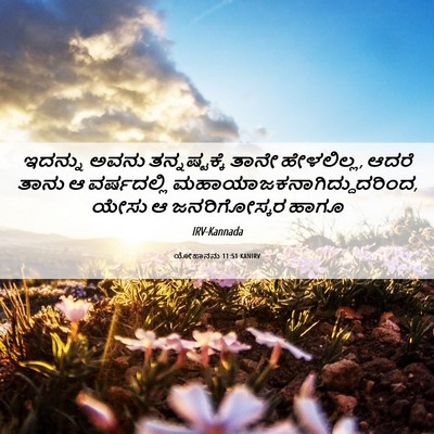 Picture 06 - ಯೋಹಾನನು 11:51 KANIRV - ಇದನ್ನು ಅವನು - Bible Verse Picture